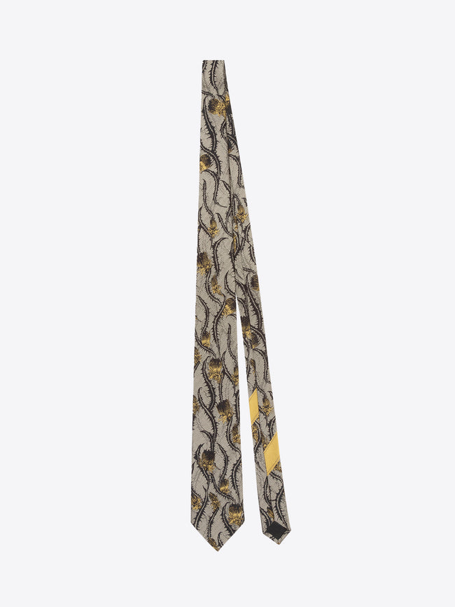 Printed silk tie