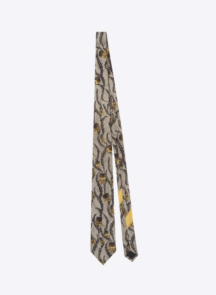 Printed silk tie