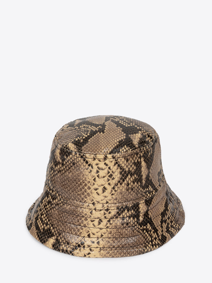 Leather bucket hat