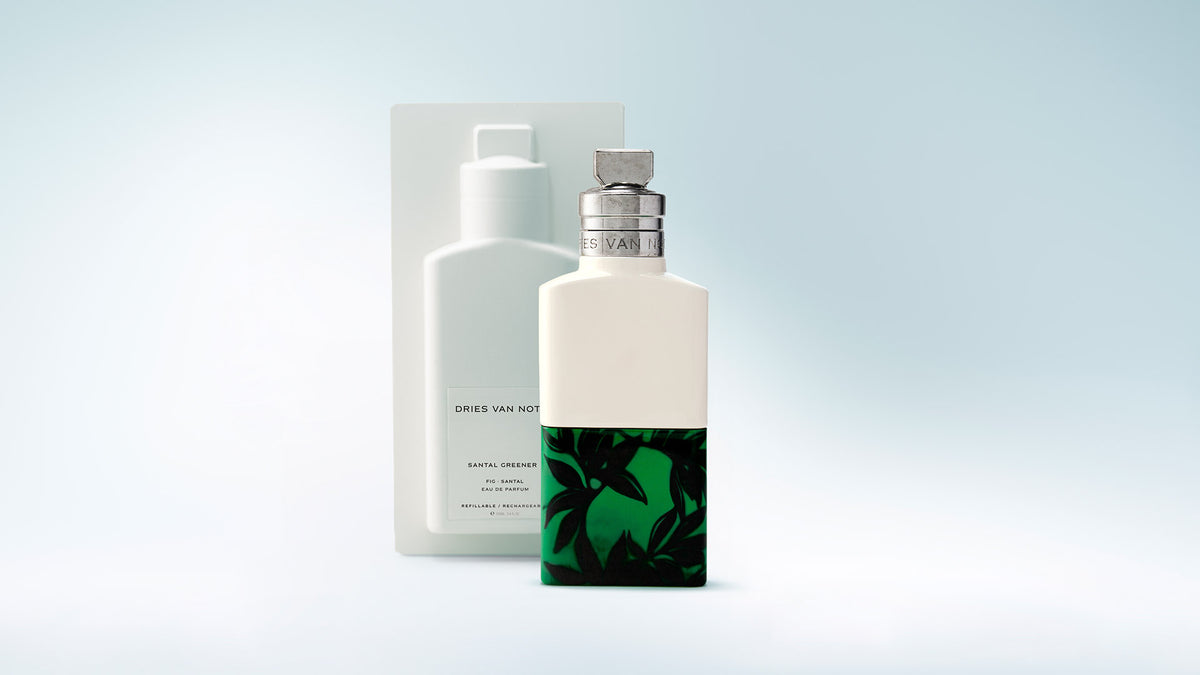 santal greenery eau de parfum and pulp packaging