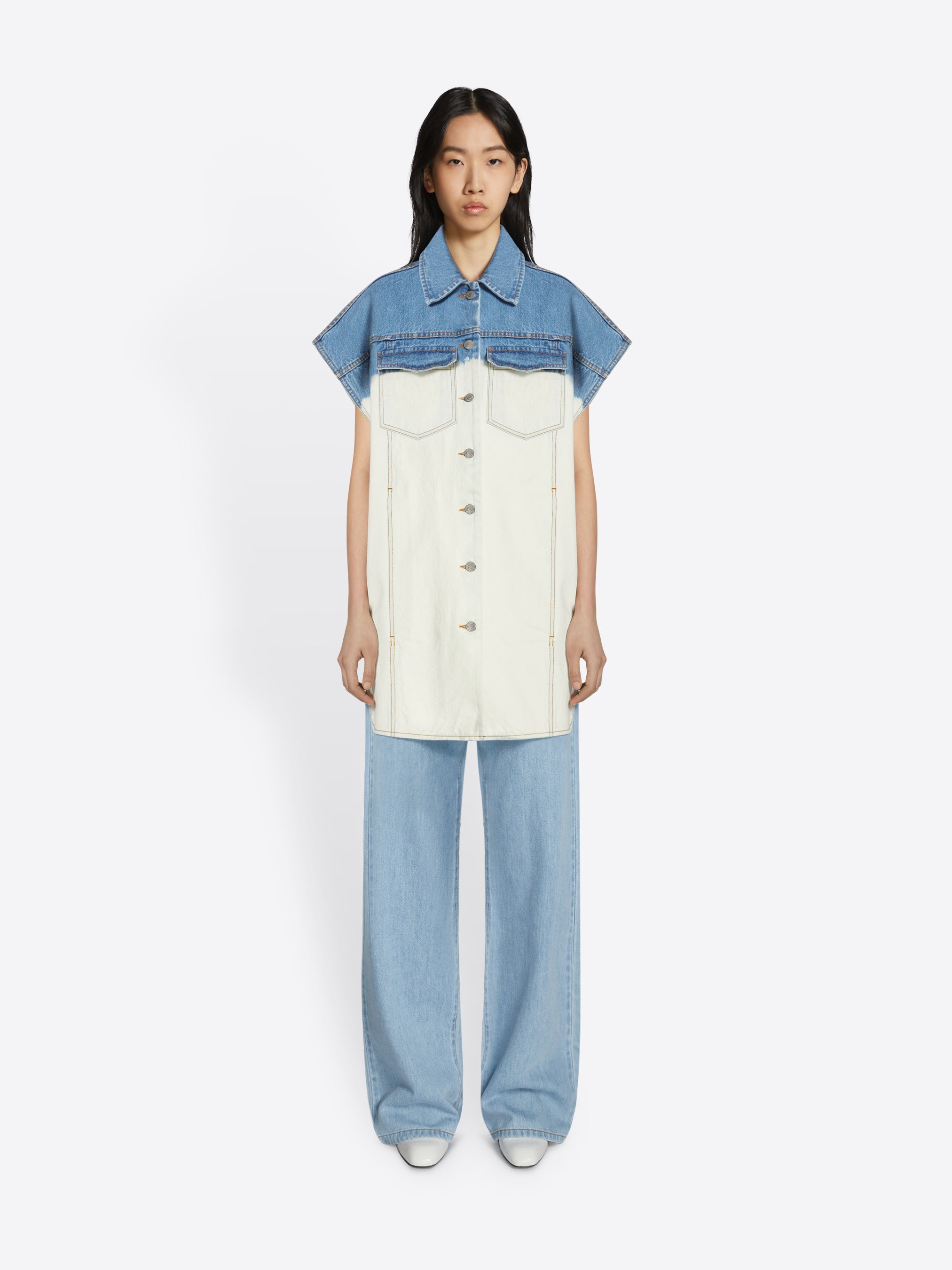 Bleach denim vest - Women Denim Capsule | Dries Van Noten