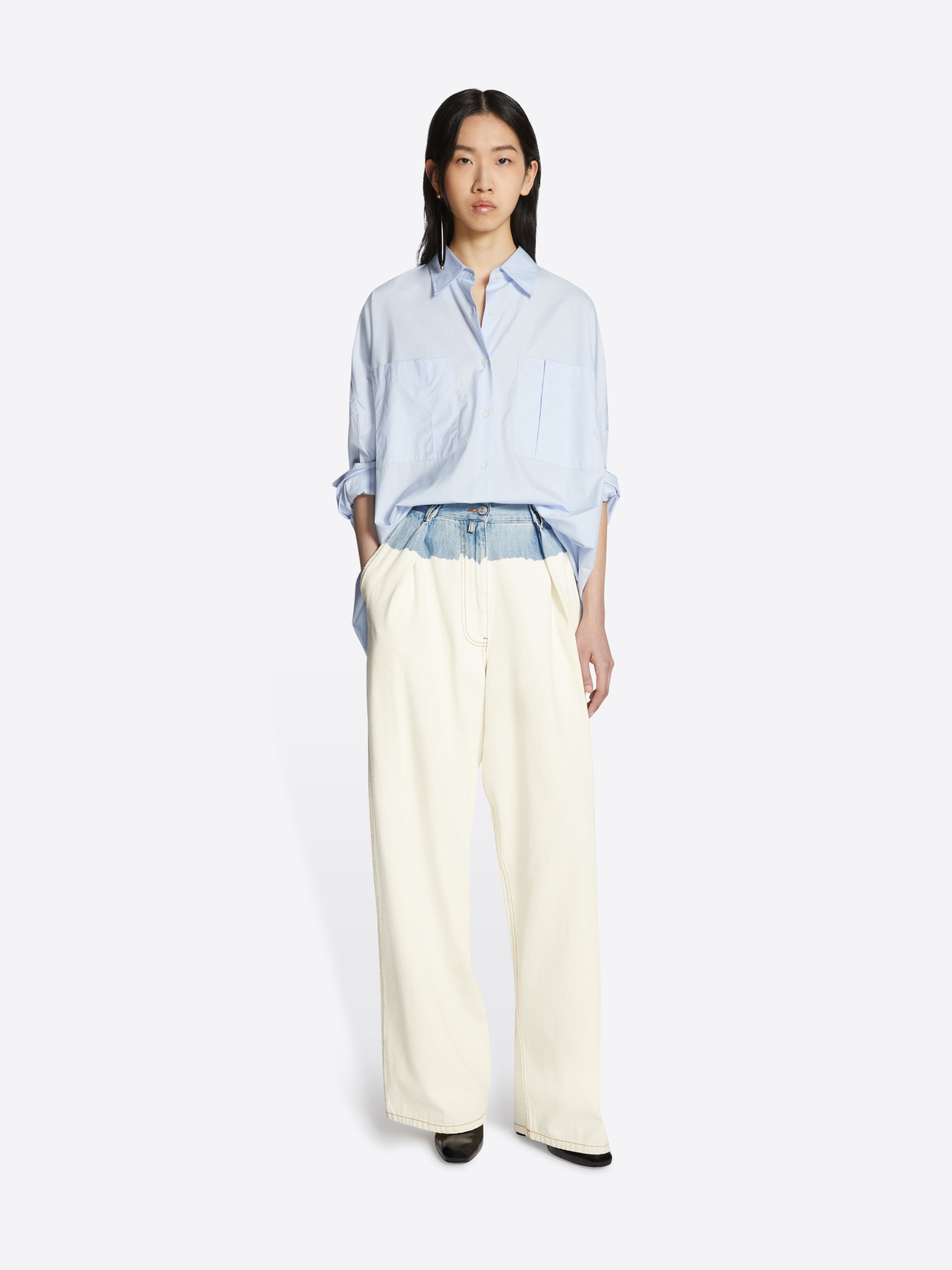 Pleated bleach jeans - Women Denim Capsule | Dries Van Noten