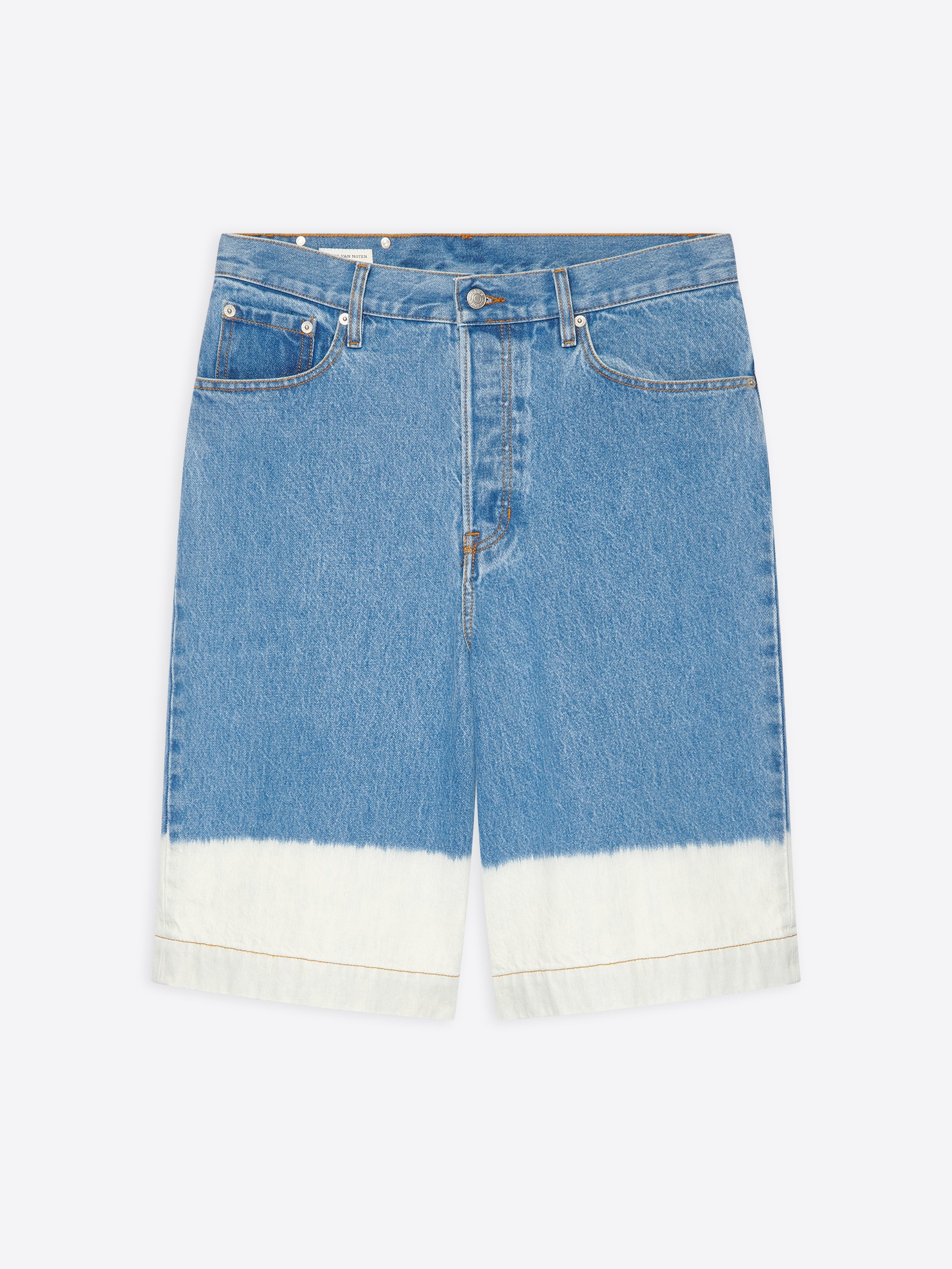 Bleach denim bermuda - Men Denim Capsule | Dries Van Noten